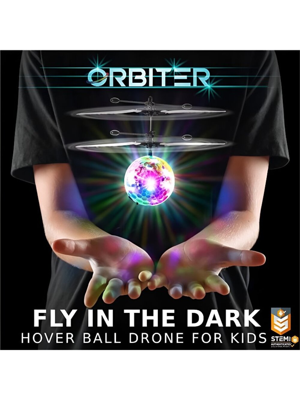 Orbiter Flying Orb Ball Hand Operated Drone with Remote for Kids
